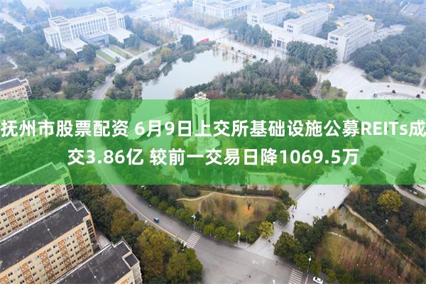 抚州市股票配资 6月9日上交所基础设施公募REITs成交3.86亿 较前一交易日降1069.5万